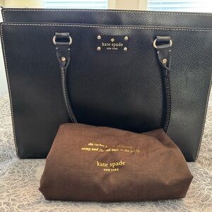 Kate Spade Black Tote with Gold Accents
